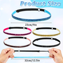 HJZHII five headbands laid flat showing color options and styling versatility