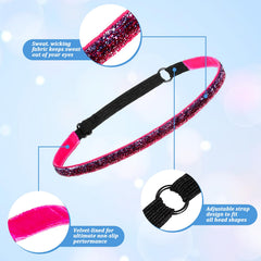 HJZHII headband beside ruler indicating compact size and stretchability