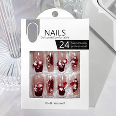Hkanlre lifestyle party look with coffin nails adding instant polished glamour