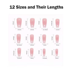 Hkanlre size layout with nails aligned to show fit options and variety