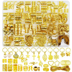HKGTYE clear storage box with 300 hair jewelry pieces for organized styling
