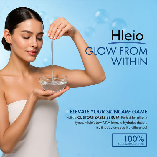 Hleio powder texture close-up fine particles for quick dissolution