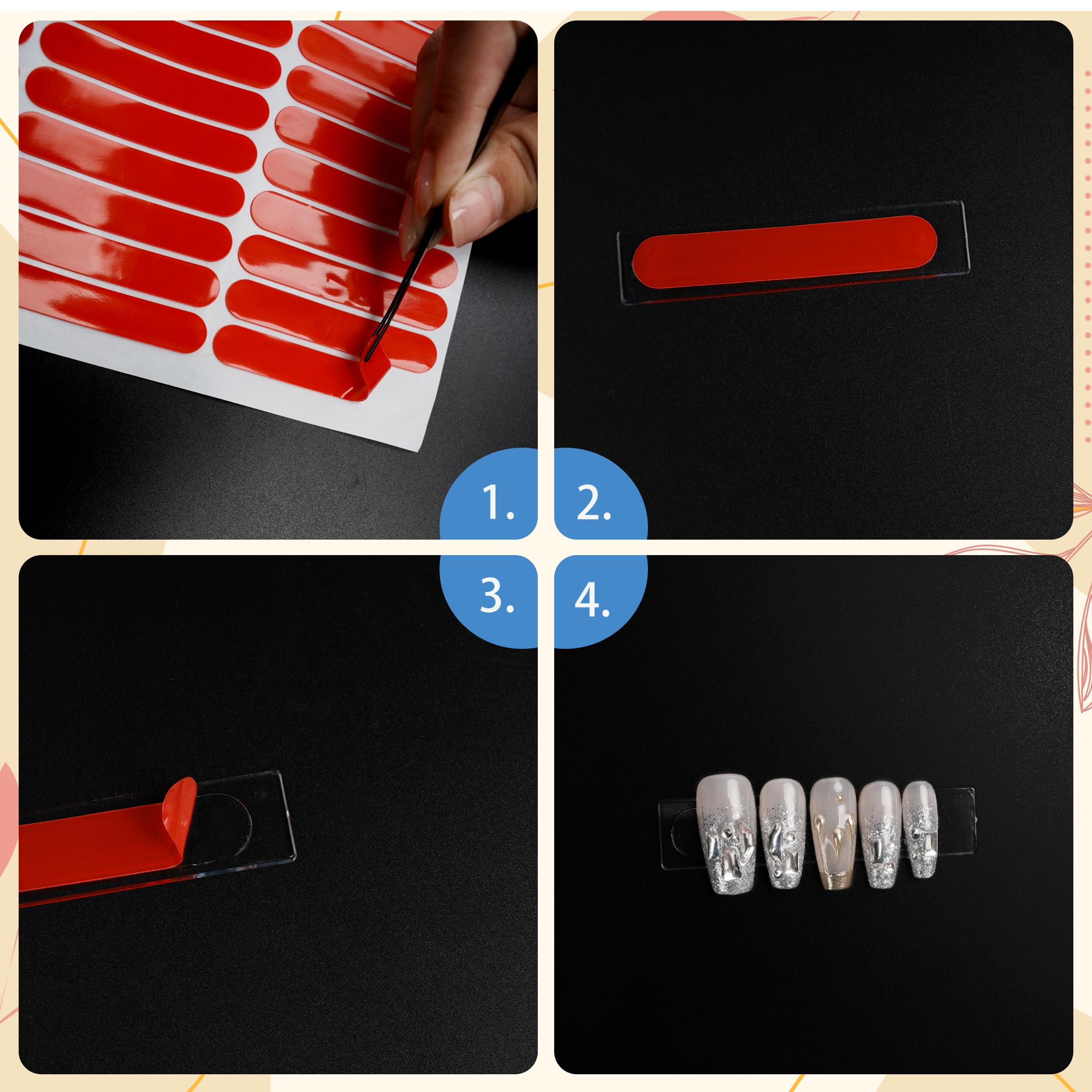 HLQHXWHZT tape being peeled off leaving no residue to protect nail art