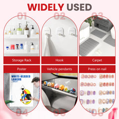 HLQHXWHZT tape used to mount nail tips on display board, clean presentation benefit