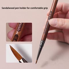 HNRongkya brush in hand showing scale and improved control for detail