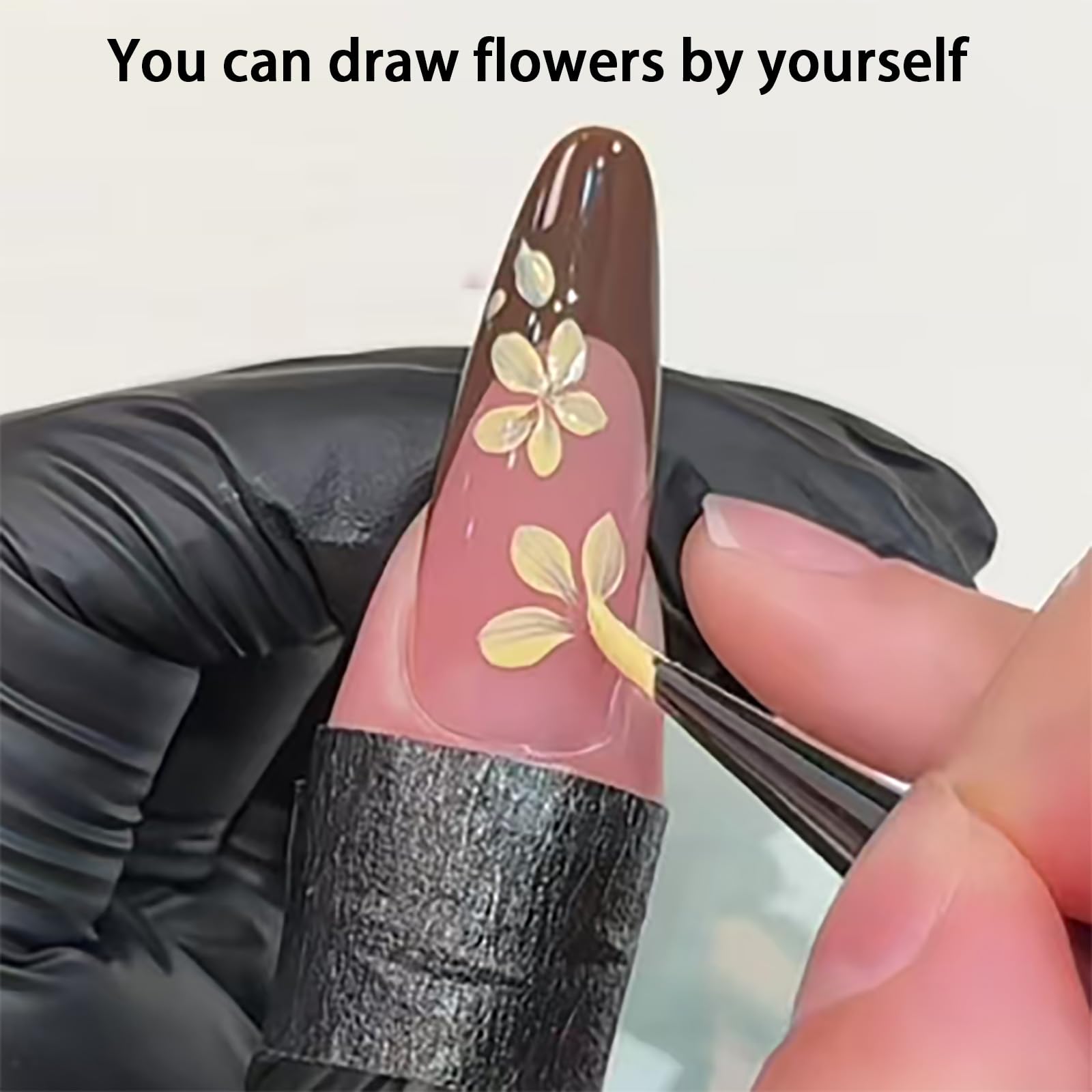 HNRongkya brush tip close-up revealing fine bristles for precise petal work