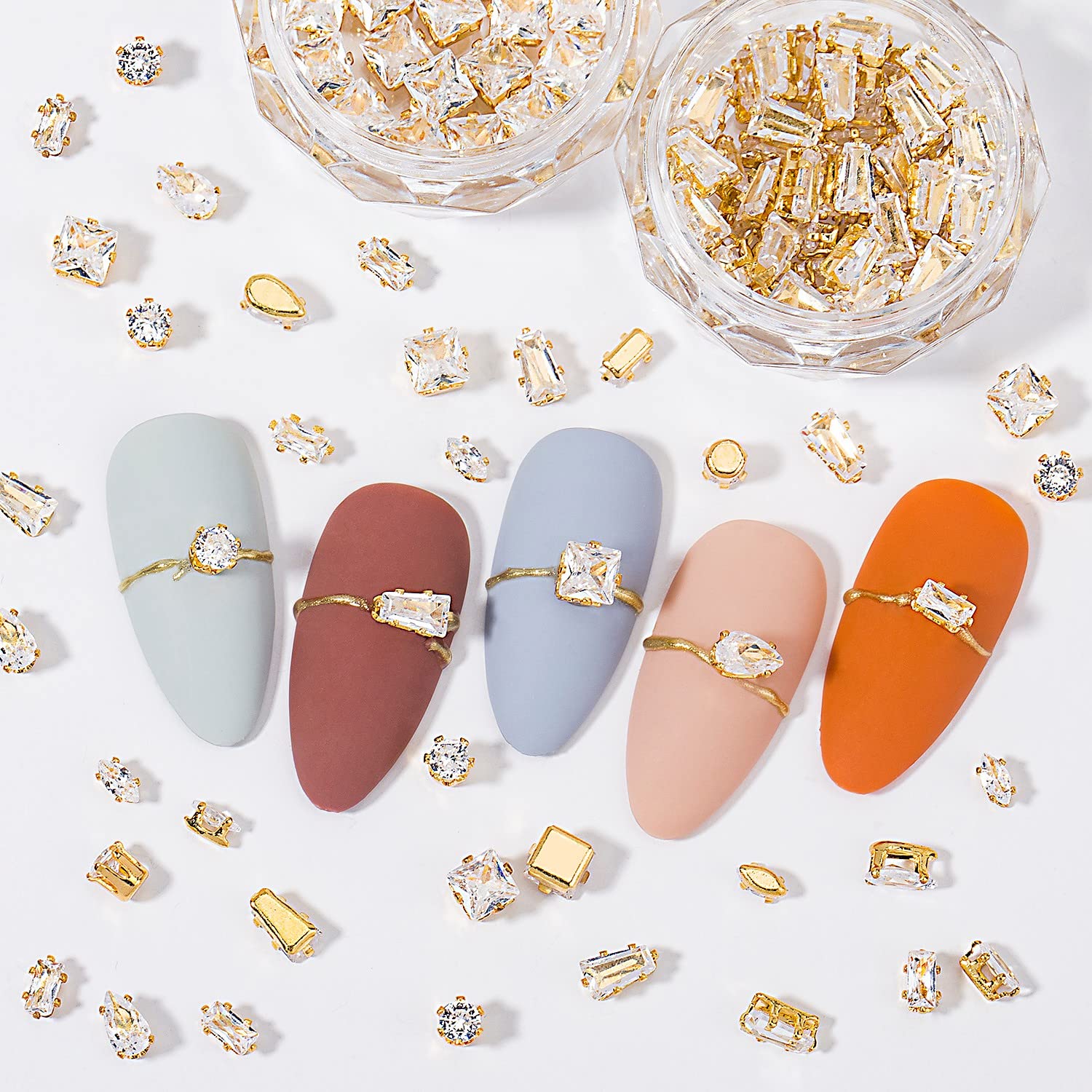HNUIX close-up of zircon facets showing diamond-like sparkle for nails
