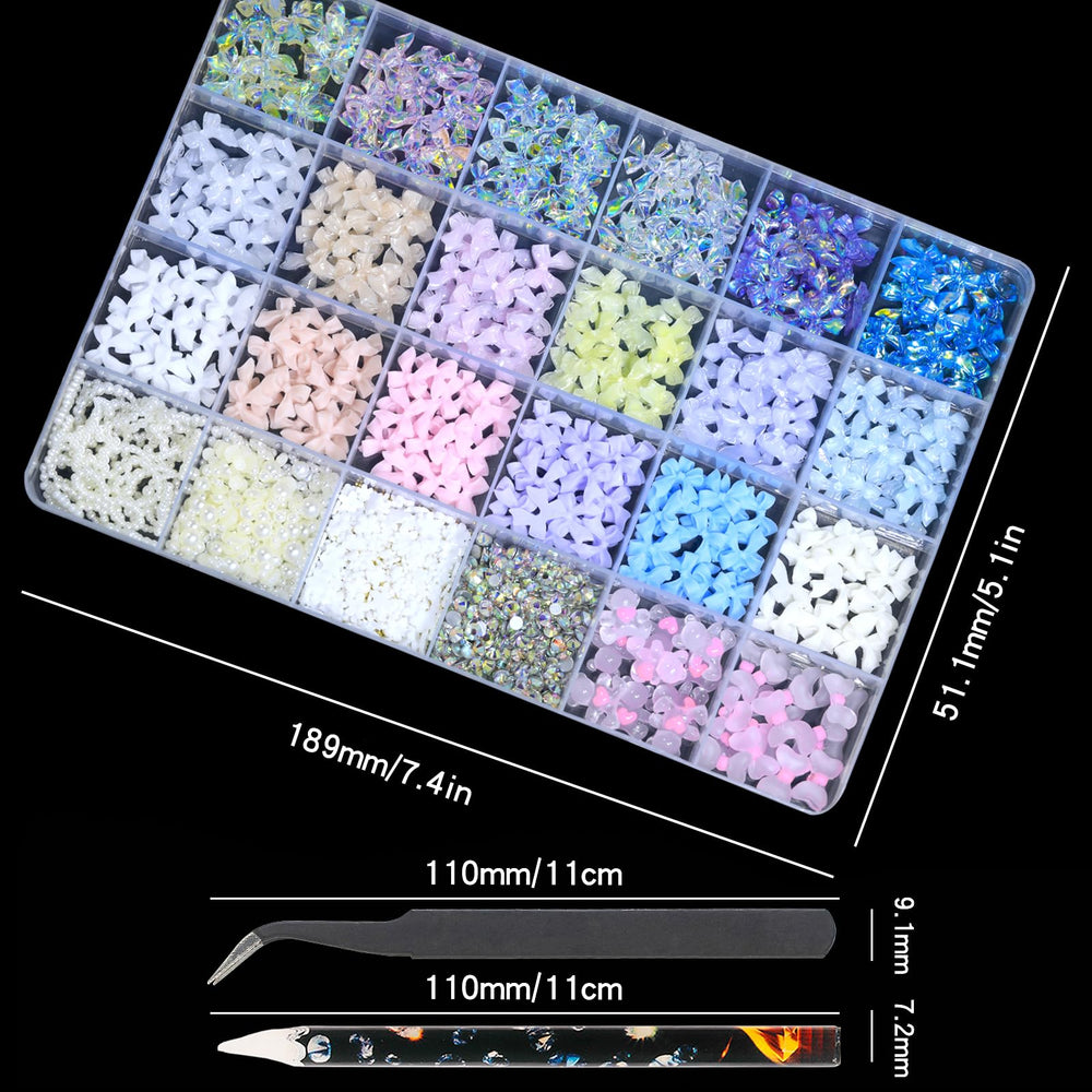 HNUIX close-up of colorful bow charms highlighting texture and easy placement