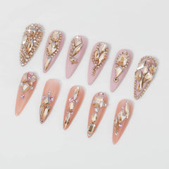 HNUIX nail application in progress illustrating easy placement and sparkle
