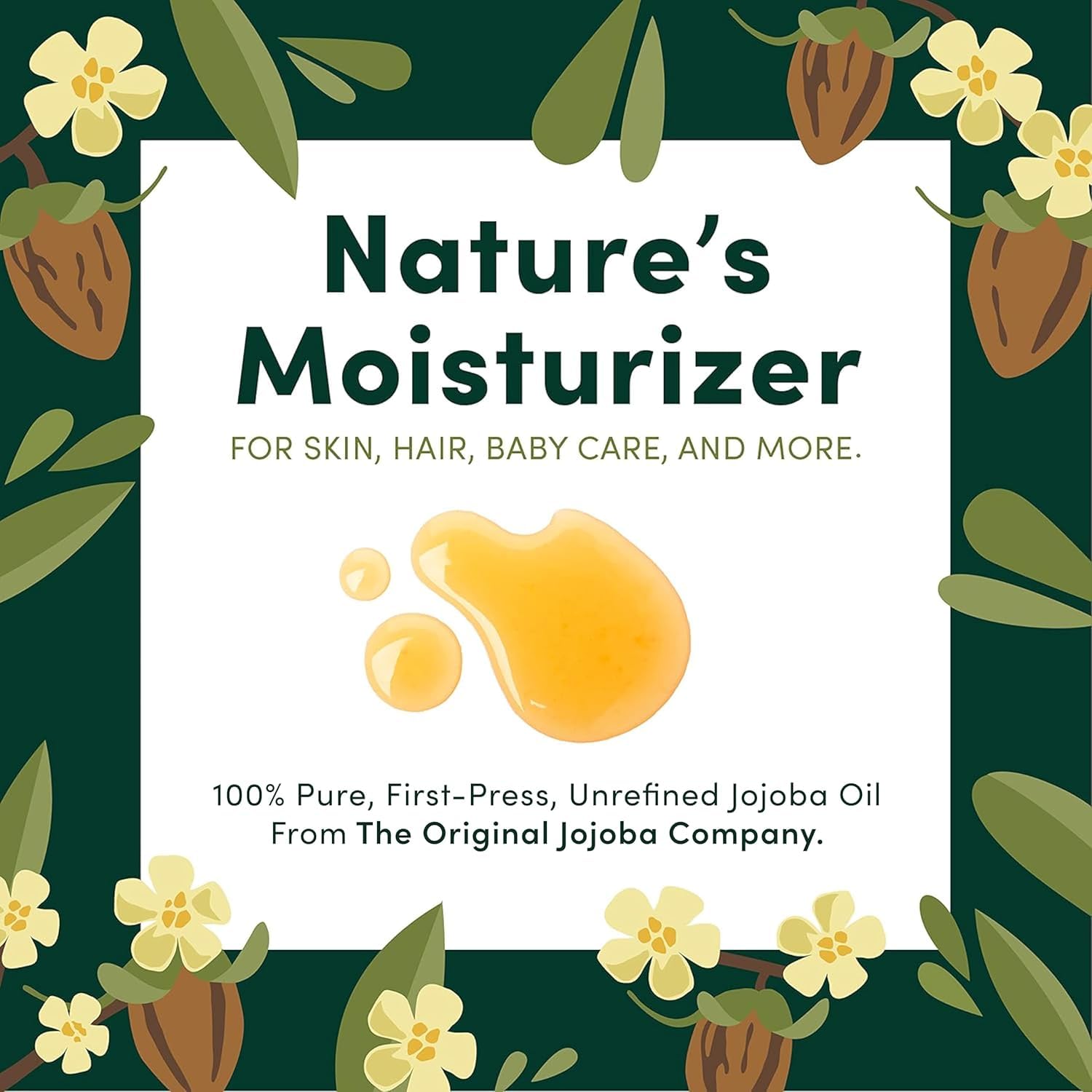 HobaCare oil close-up texture on skin highlighting fast absorption benefit
