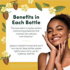 hands applying HobaCare jojoba oil to skin showing quick absorption and softening benefit