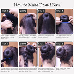 HOFASON formal updo studio shot showing polished bun result