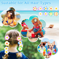 HOFASON flower clip in hair at beach offering festive island styling