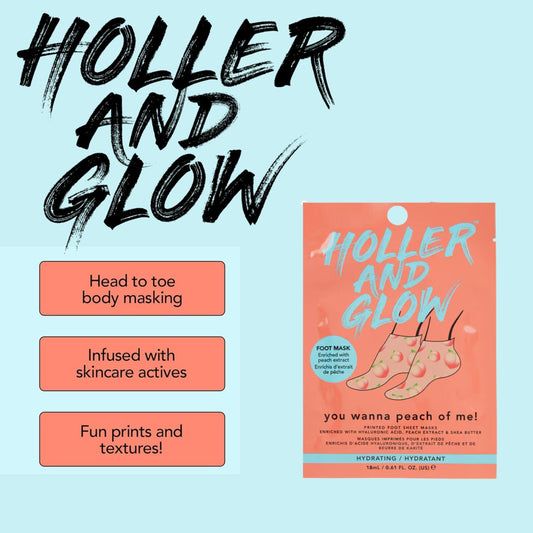 Holler & Glow serum texture close-up showing hydrating gel for soft feet