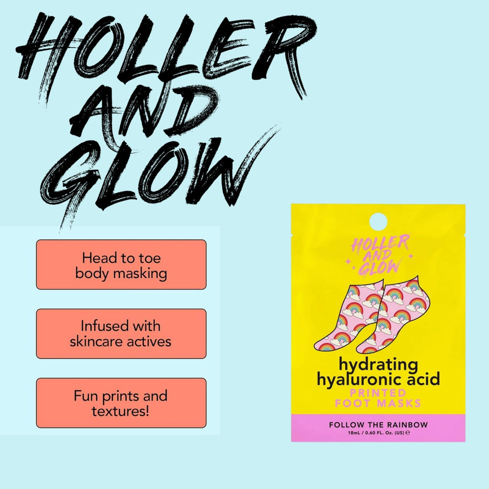 Holler & Glow open foil packet with single sock visible, low-mess convenience