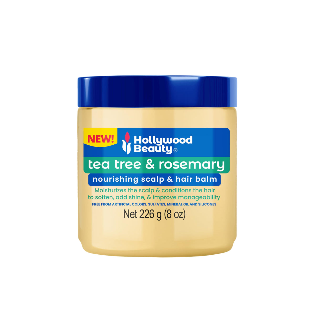 Hollywood Beauty front label showing product name and benefits