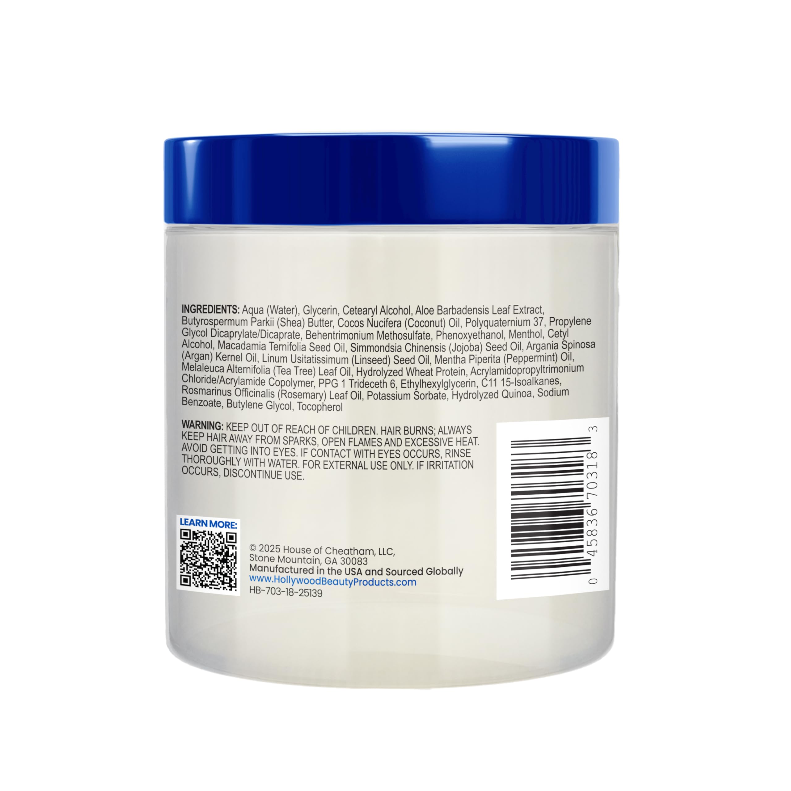 Hollywood Beauty open jar texture close-up showing creamy hydrating rich formula