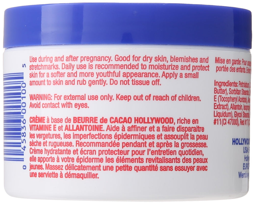 Hollywood Beauty cream texture close-up showing rich cocoa butter smoothing for deep hydration