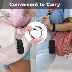 Homakover keychain clipped to backpack showing hands-free carry convenience benefit