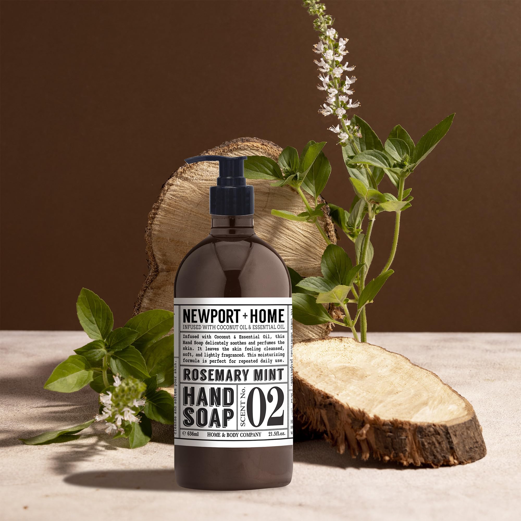 Home & Body Company Newport soap lather on hand showing gentle cleansing benefit