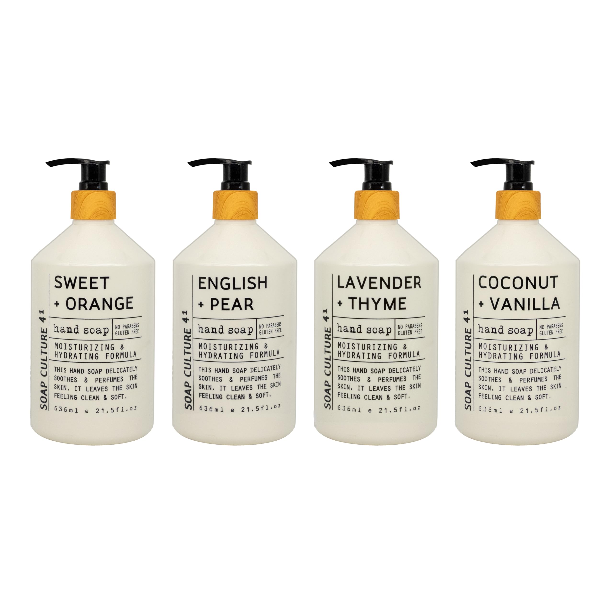 Home & Body Company front-packaging showing four scented bottles for variety