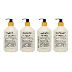 Home & Body Company front-packaging showing four scented bottles for variety