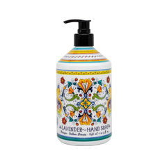 Home & Body Company Perugia Deruta lavender bottle close-up showing label and calming scent for relaxing hand care