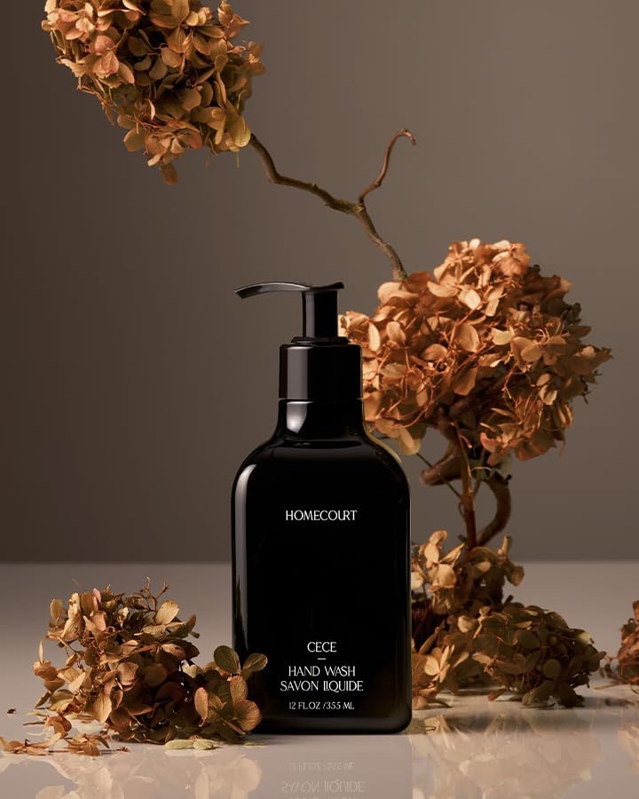 Homecourt Cece front packaging showing 12 fl oz bottle and clean design benefit scent clarity