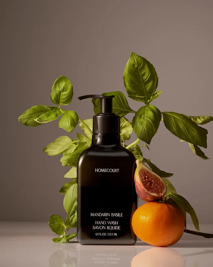 Homecourt front label showing scent and clean design benefits clarity