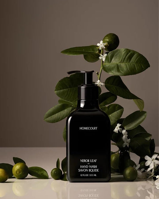 Homecourt front bottle showing label and size with bright scent benefit