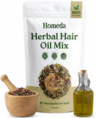 Homeda front pouch showing herbs and brand for easy identification and selection