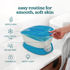 Homedics ParaSpa melted hypoallergenic wax close-up showing smooth texture for coating
