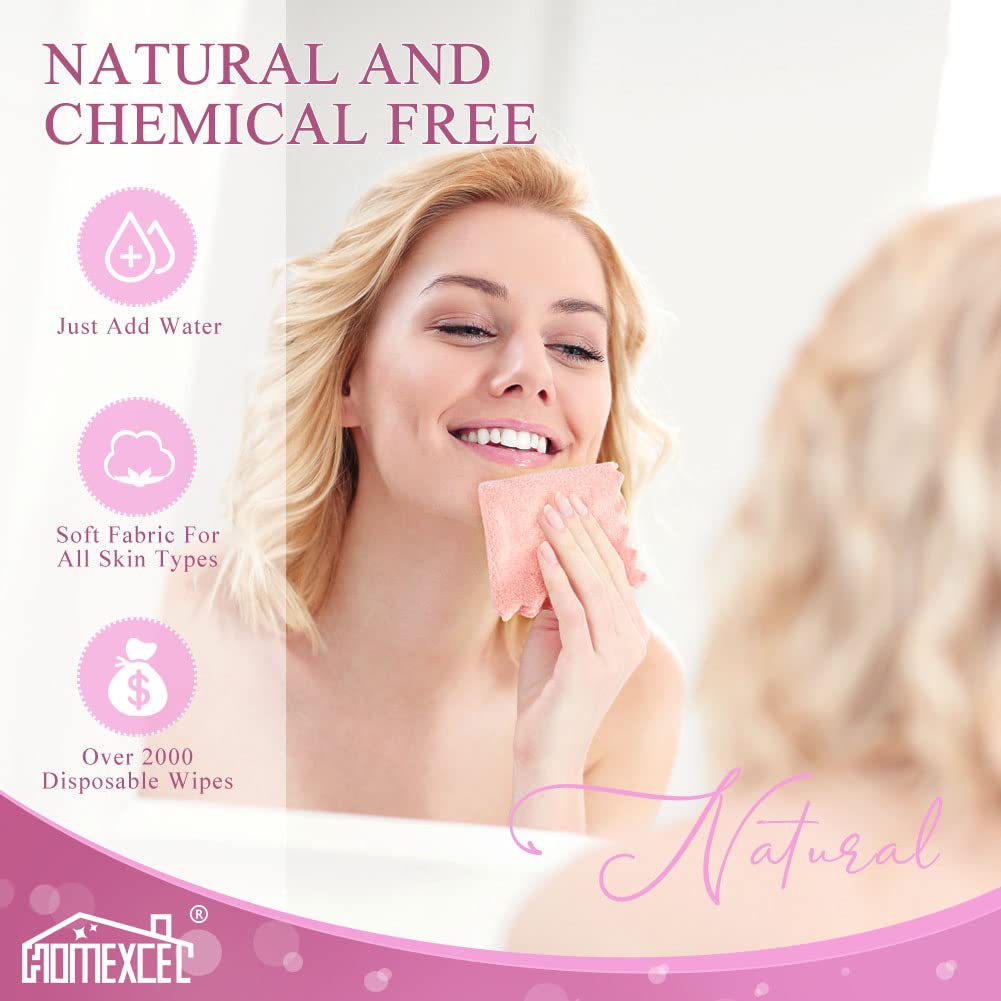 HOMEXCEL cloth in hand wiping makeup away for quick routine