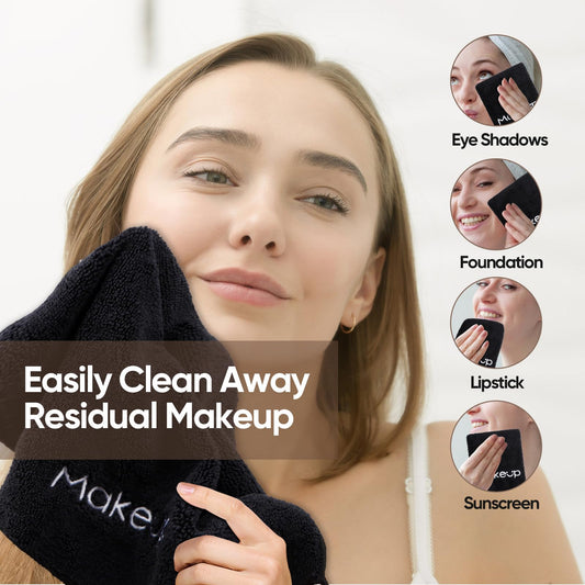 HOMEXCEL close-up of microfiber texture showing dense fibers for effective makeup removal