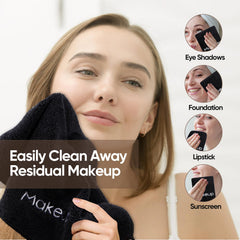 HOMEXCEL close-up of microfiber texture showing dense fibers for effective makeup removal