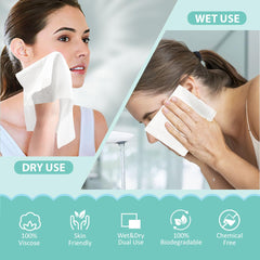 HOMEXCEL towel held next to hand to show 7.87x7.87 inch size and coverage