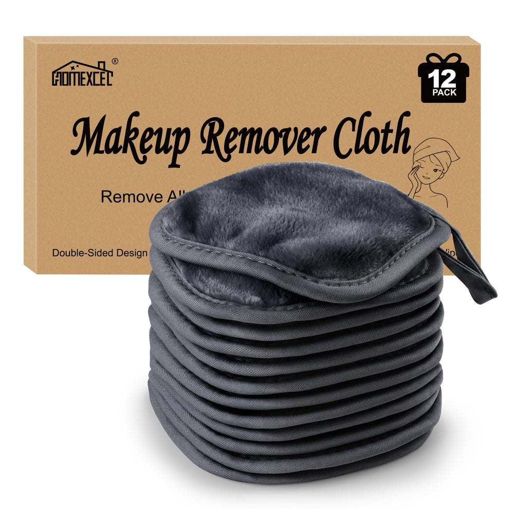 HOMEXCEL front packaging showing 12-count reusable cloths and benefits