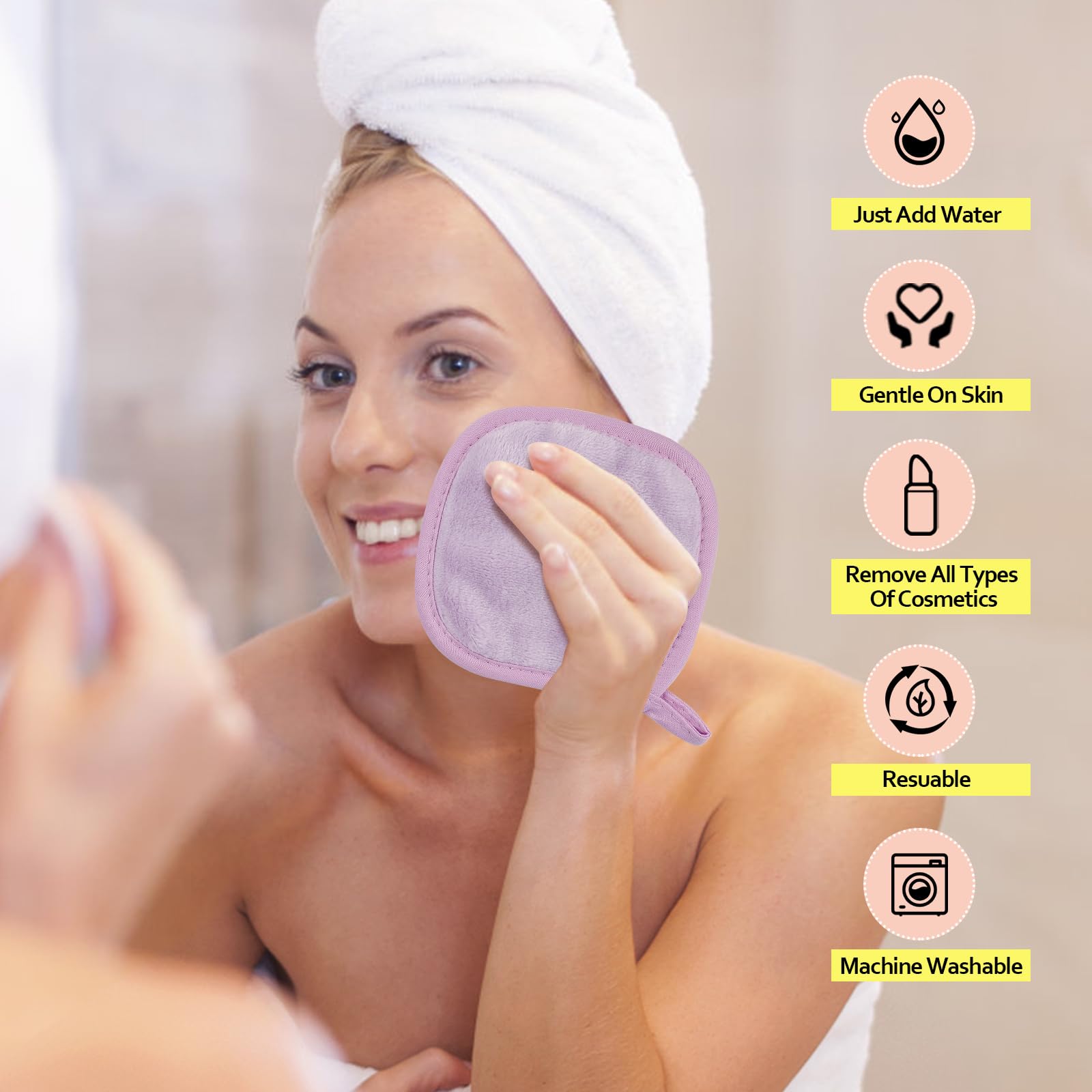 HOMEXCEL travel pouch with cloths ready for trips for portable cleansing