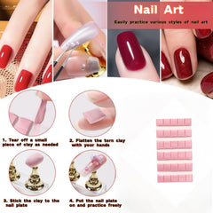 HomTop reusable adhesive putty squares keeping nail tips secure and reducing slips