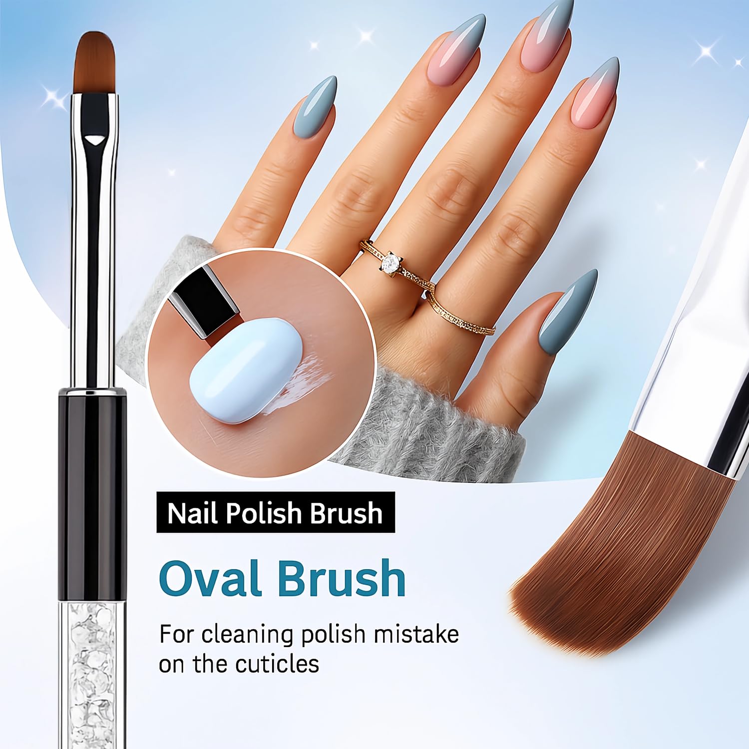 HomTop brushes in use sculpting builder gel demonstrating precise control