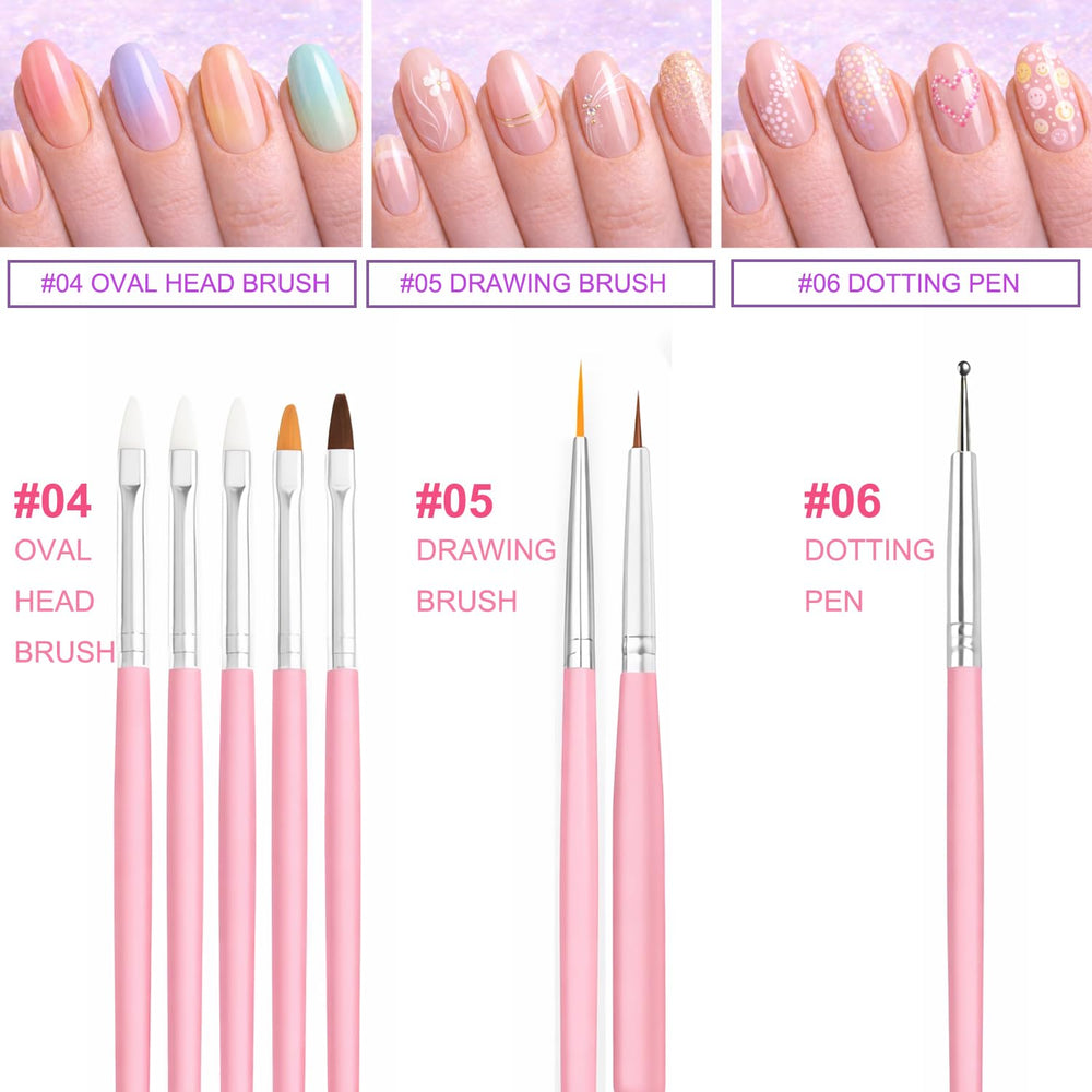 HomTop five double-ended metal dotting pens displaying different tip sizes