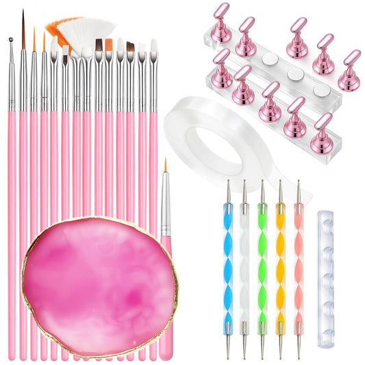 HomTop kit front view showing all included nail art tools for complete projects