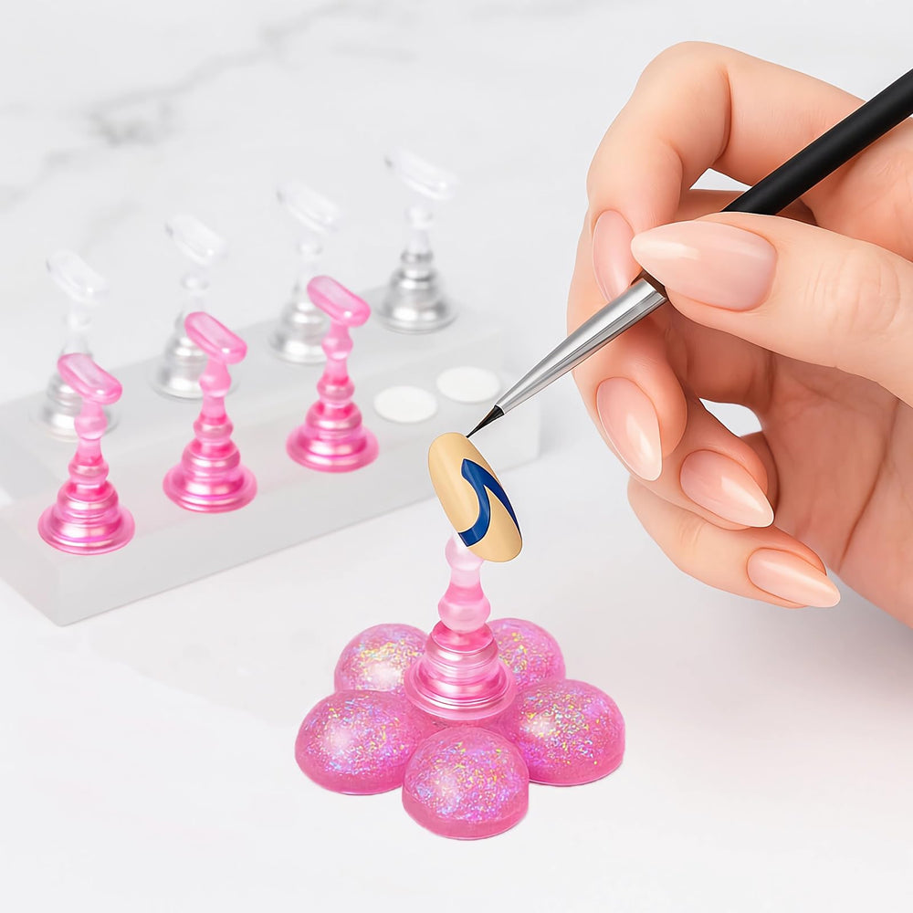 HomTop nail stand in use during nail painting for precise control