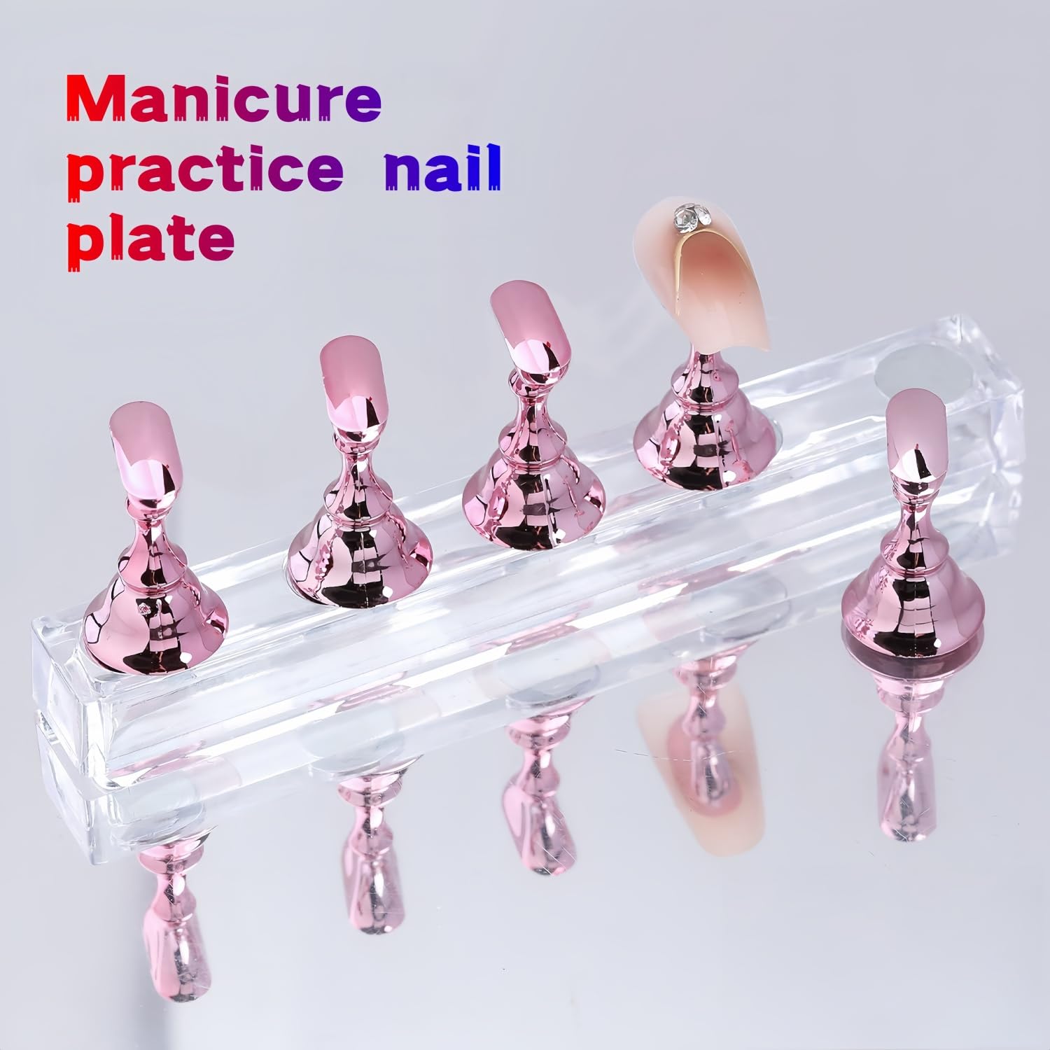 HomTop stand holding practice nail tips providing a stable surface for painting