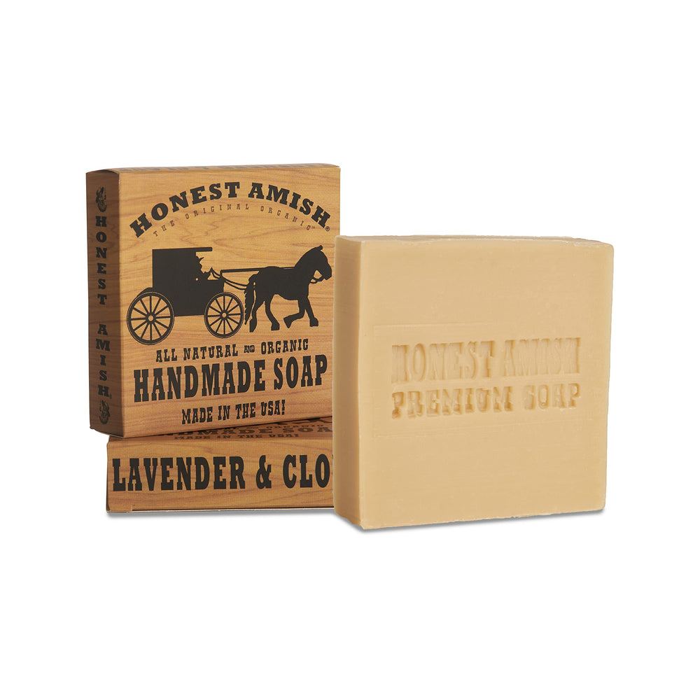 Honest Amish soap texture close-up showing creamy lather and natural oils for gentle cleansing