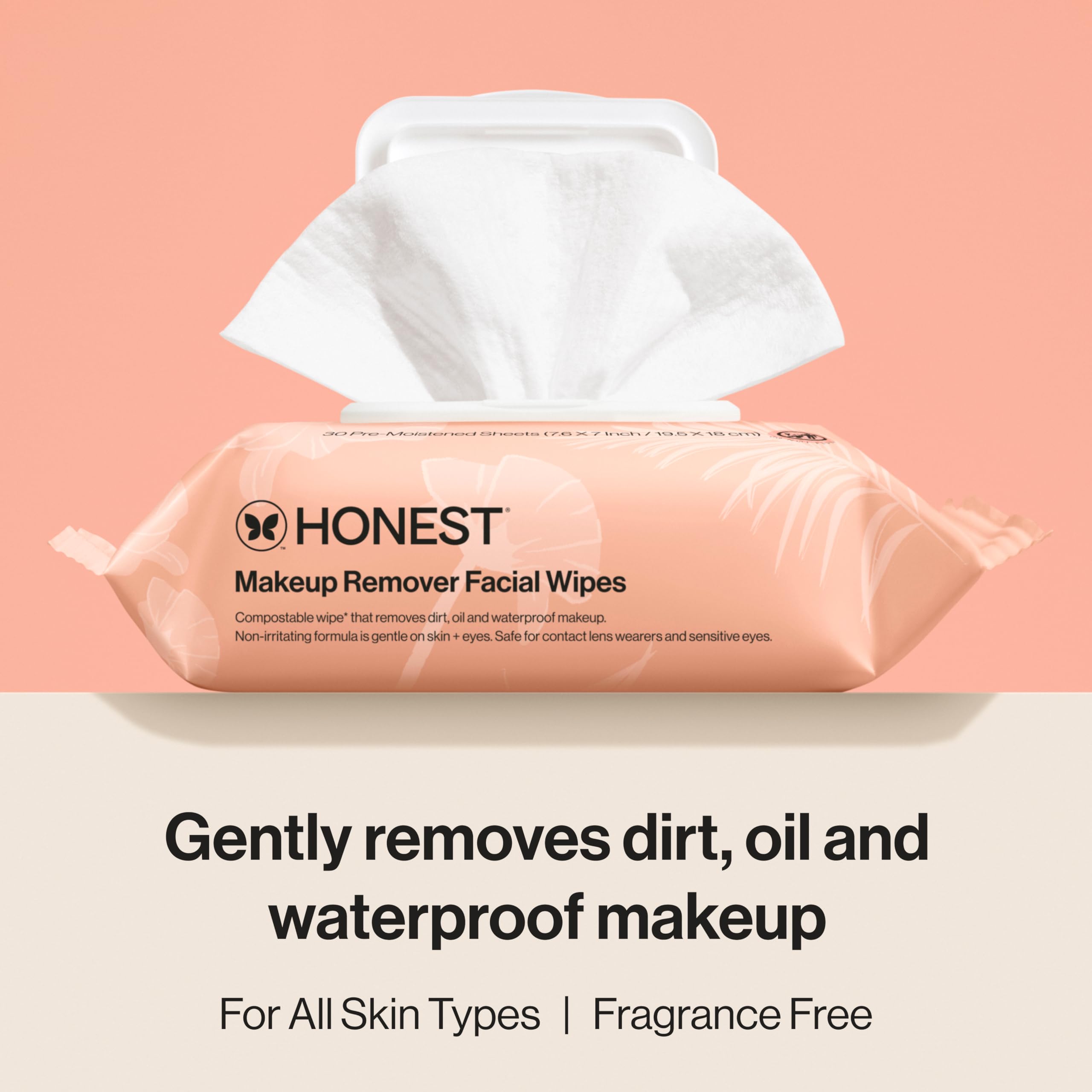 Honest Beauty cloth texture close-up showing soft plant-based fabric