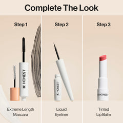 Honest Beauty lifestyle model smiling to show natural tinted hydration