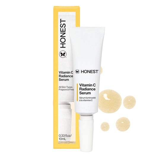 Honest Beauty front bottle view showing compact travel-size and clear labeling for portability