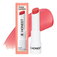 Honest Beauty Fruit Punch front packaging showing coral tint and moisturizing benefit