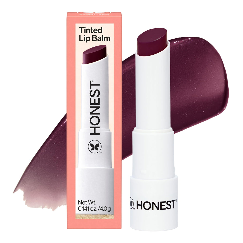 Honest Beauty Plum Drop front packaging showing shade and tube, quick visual choice benefit